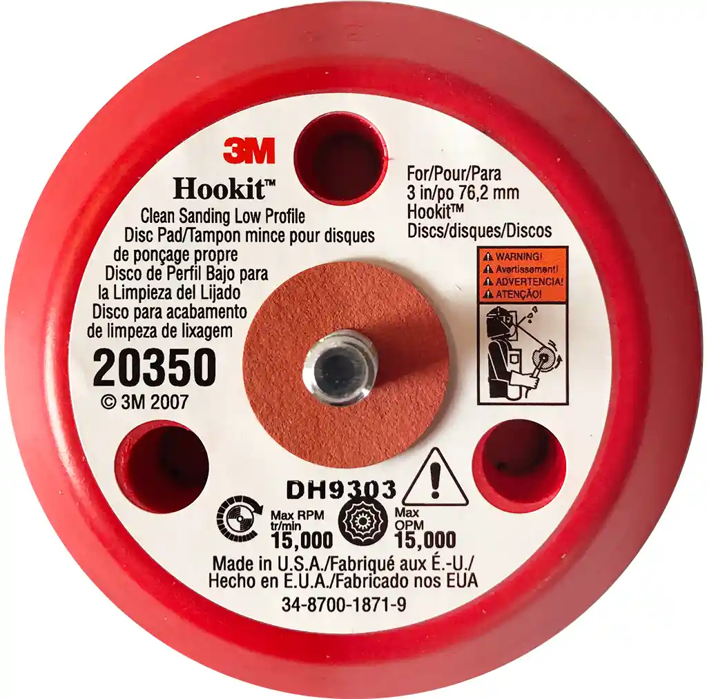 3M 20350 Diam 75mm plateau ponçage 3 trous Hookit  
