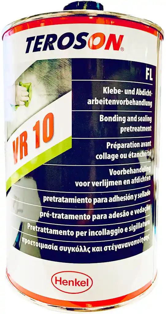 TEROSON VR10 Nettoyant dégraissant avant collage pare-brise ou étanchéité 1L