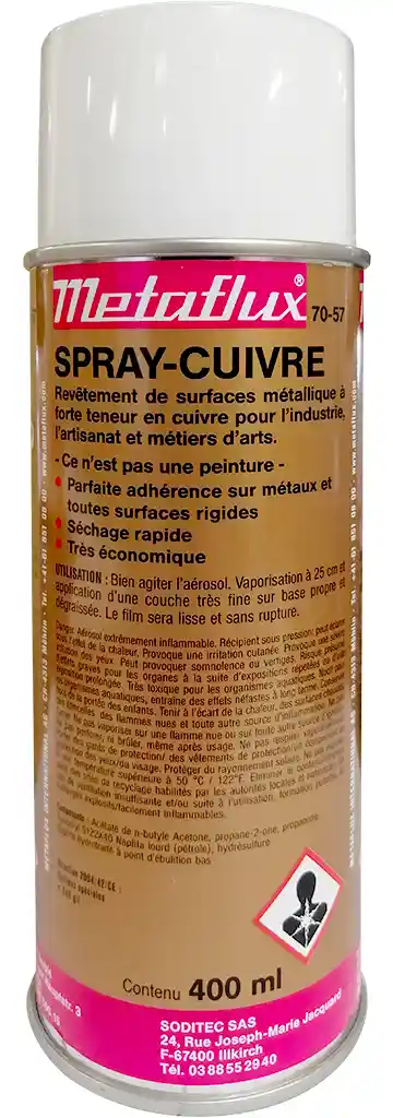 METAFLUX 70-57 Aérosol cuivre revêtement métallique 400ml