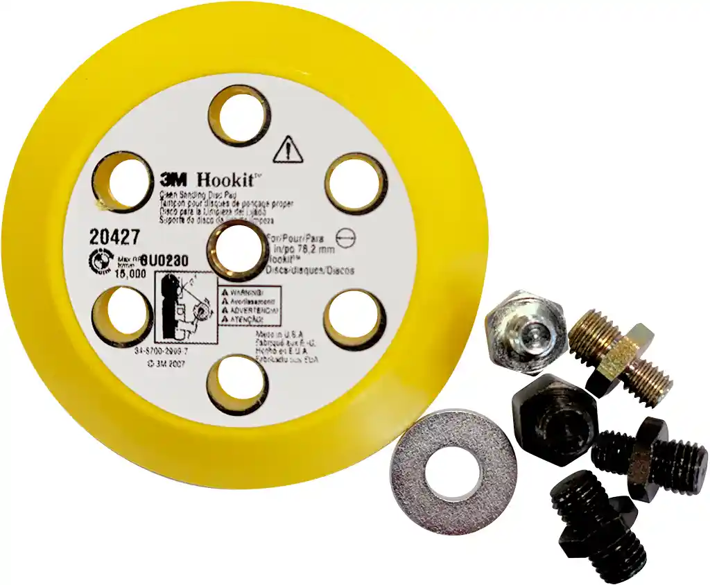 3M 20427 Plateau ponçage Hookit diam 75mm pour ponceuse pneumatique  perforé 6 trous 