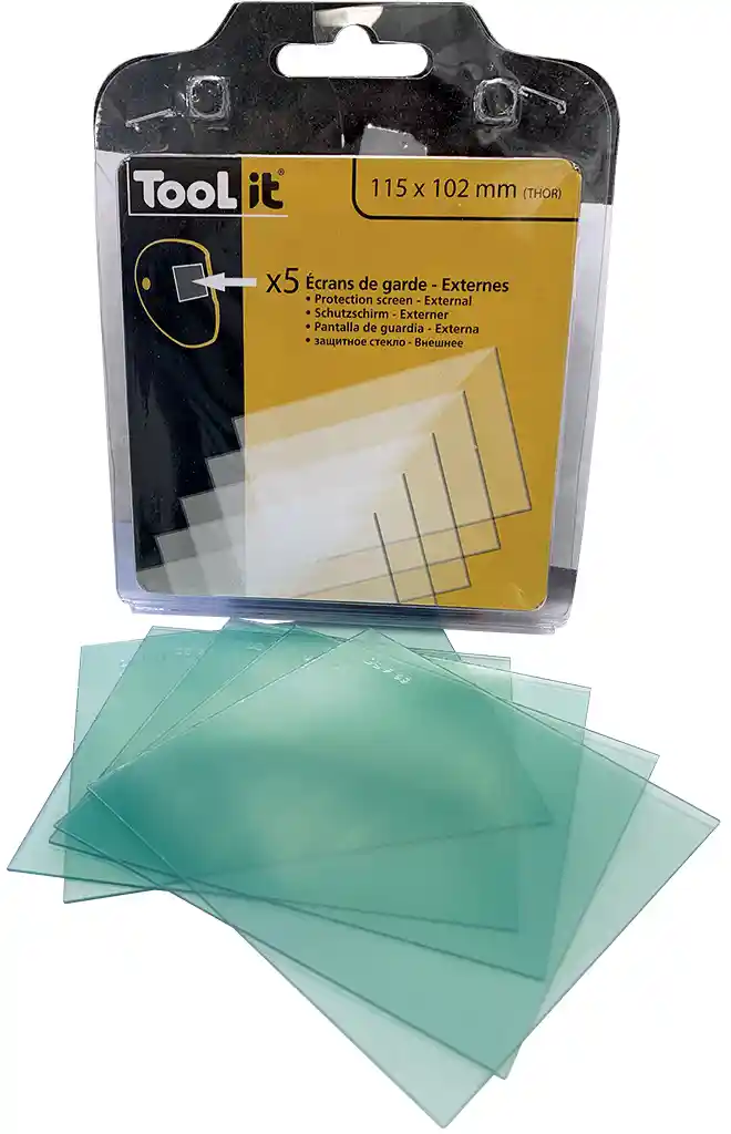 GYS 040793 5 écrans de rechange Tool-It pour masque de soudage LCD 115x102mm