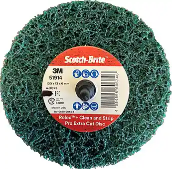 3M 51914 Diam 100x13x6mm 10 green stripping wheels CG-ZR GP roloc 