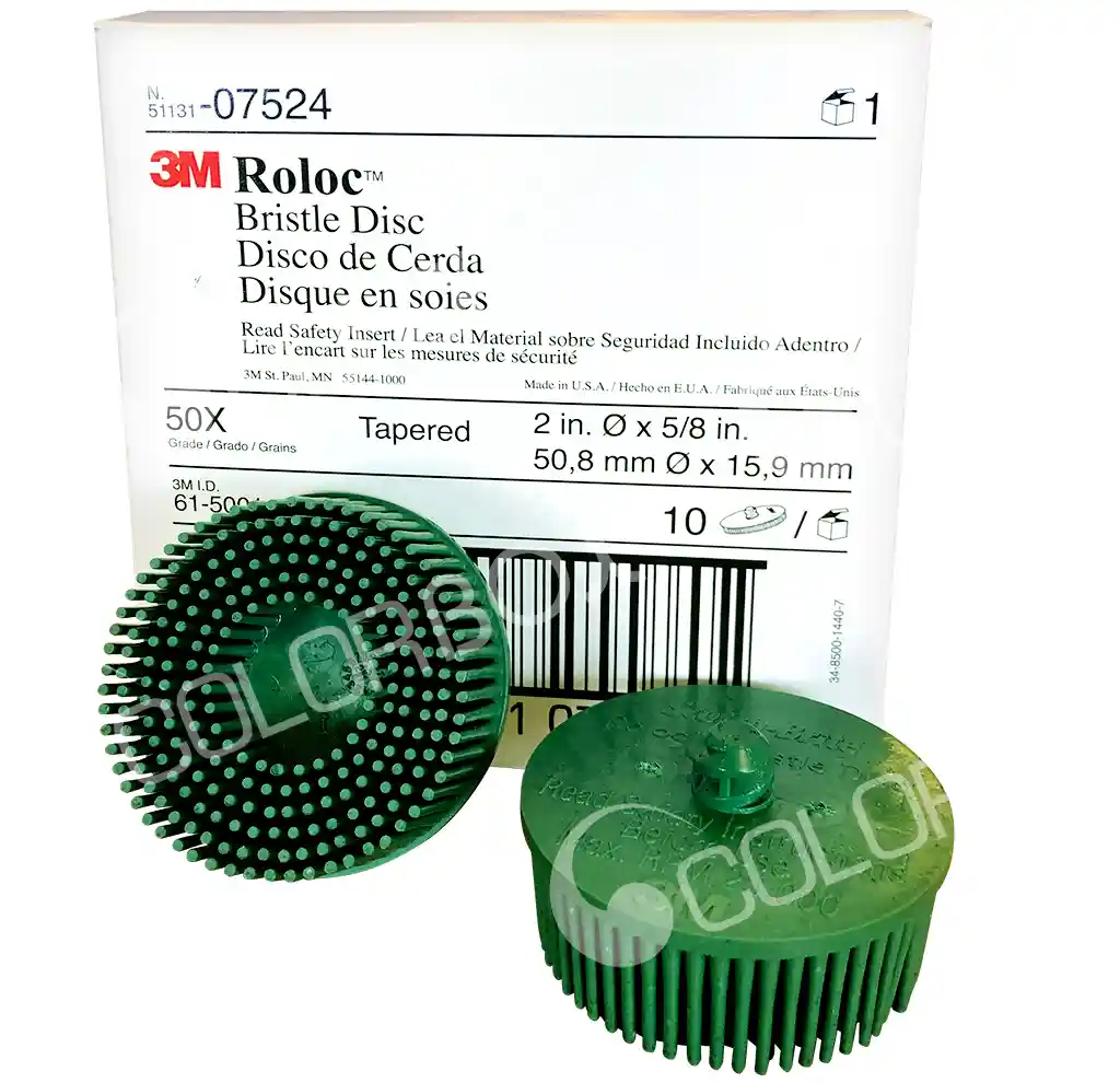 3M 07524 P50 diam 50mm 10 Bristle RD-ZB green resin stripping discs 