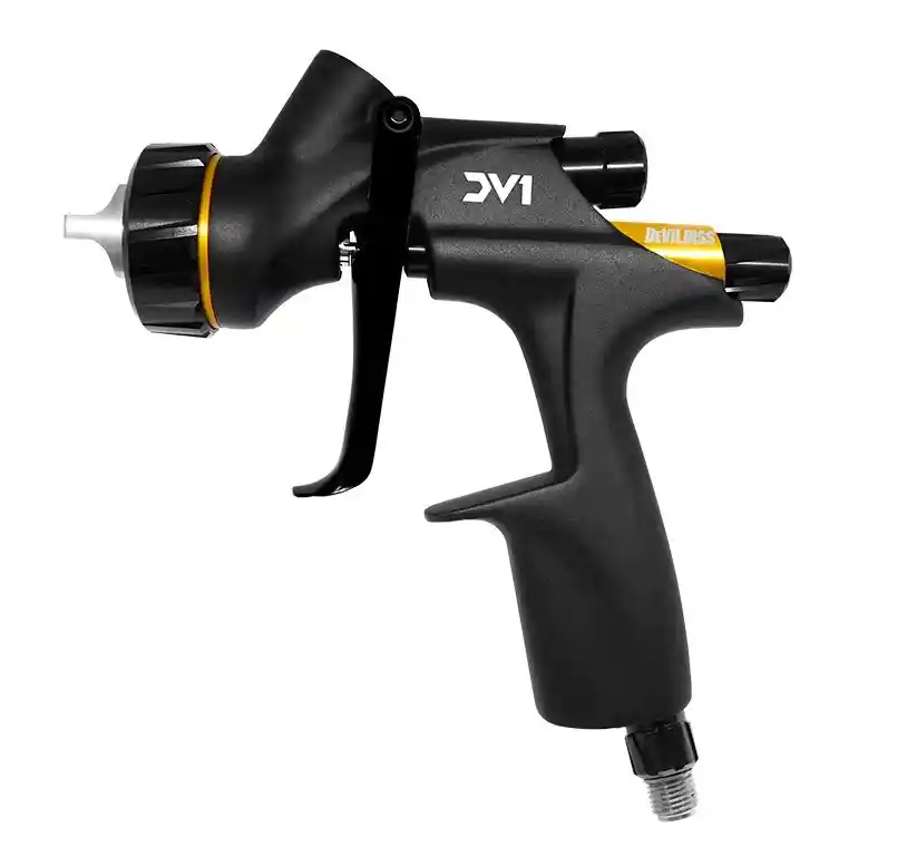 DEVILBISS DV1-C-000-12-C1+ Pistolet HVLP Plus buse 1.2mm DV1 pour VERNIS + godet rigide