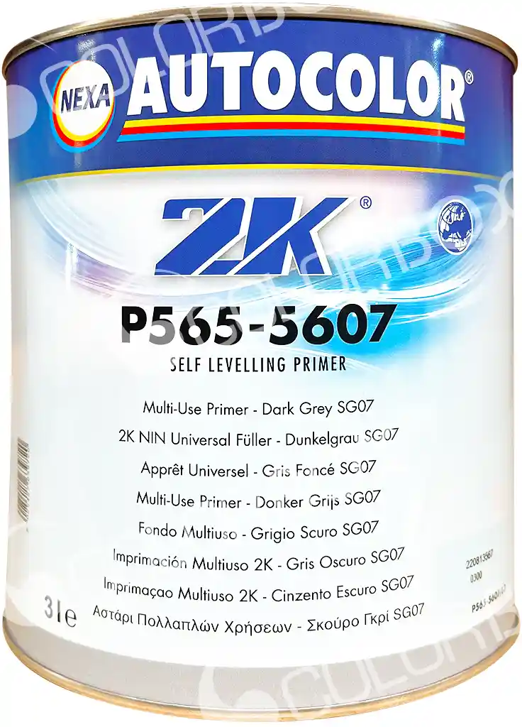 AUTOCOLOR P565-5607 Gris foncé SG07 apprêt garnissant HS 3L