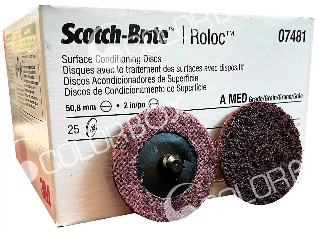 3M 07481 25 red Roloc discs SC-DR diameter 50.8mm