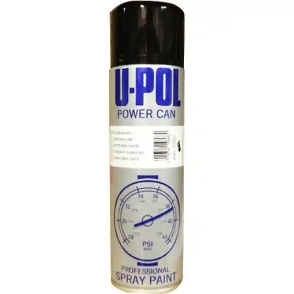 U-POL PCGB/AL Gloss black Power Can spray 500ml