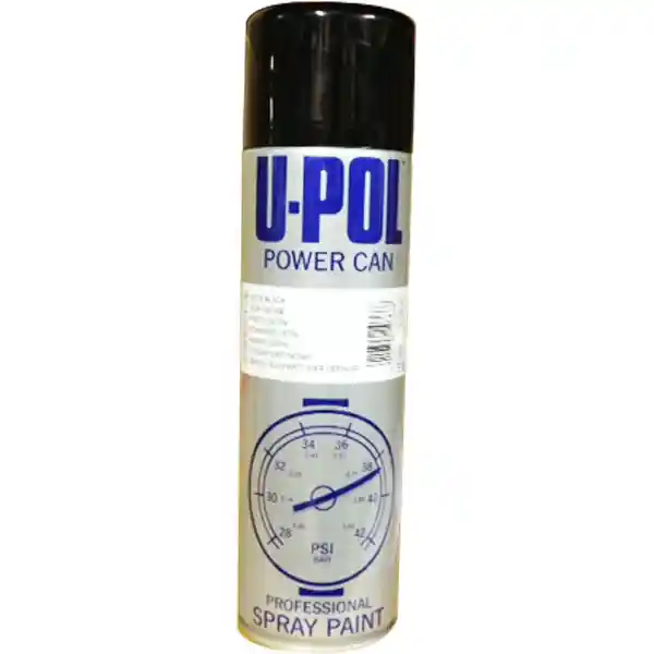 U-POL PCSB/AL Couleur noir satiné aérosol Power Can 500ml