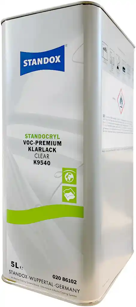 STANDOX 02086302 K9540 VOC premium standocryl clearcoat 5L