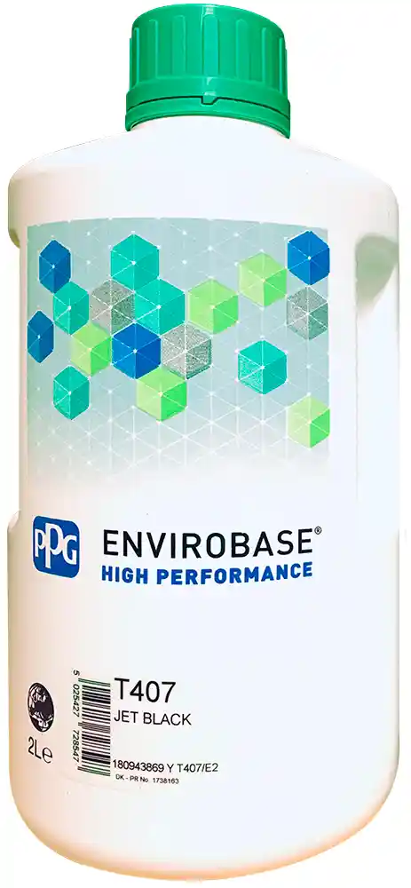 PPG T407 Jet Black 2L Envirobase High Performance