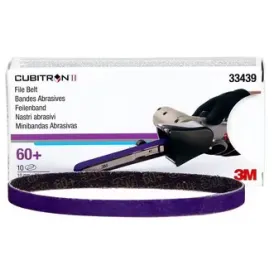 3M 33439 P60+ 10 bandes abrasives 10mm x 330mm Cubitron II