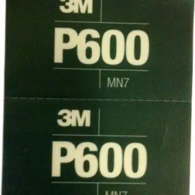 3M 34339 P600 25 feuilles abrasives à sec flexibles 140 x 171mm Hookit vert