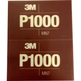 3M 34341 P1000 25 feuilles abrasives à sec flexibles 140 x 171mm Hookit marron
