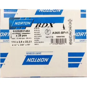 NORTON 31454 Diam 115mm 25 meules à tronçonner 