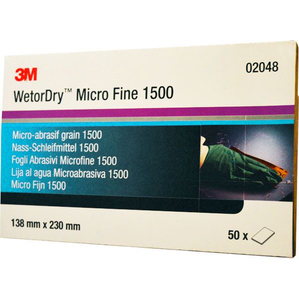P1500 138x230mm 50 coupes micro abrasives à l'eau Perfect-It