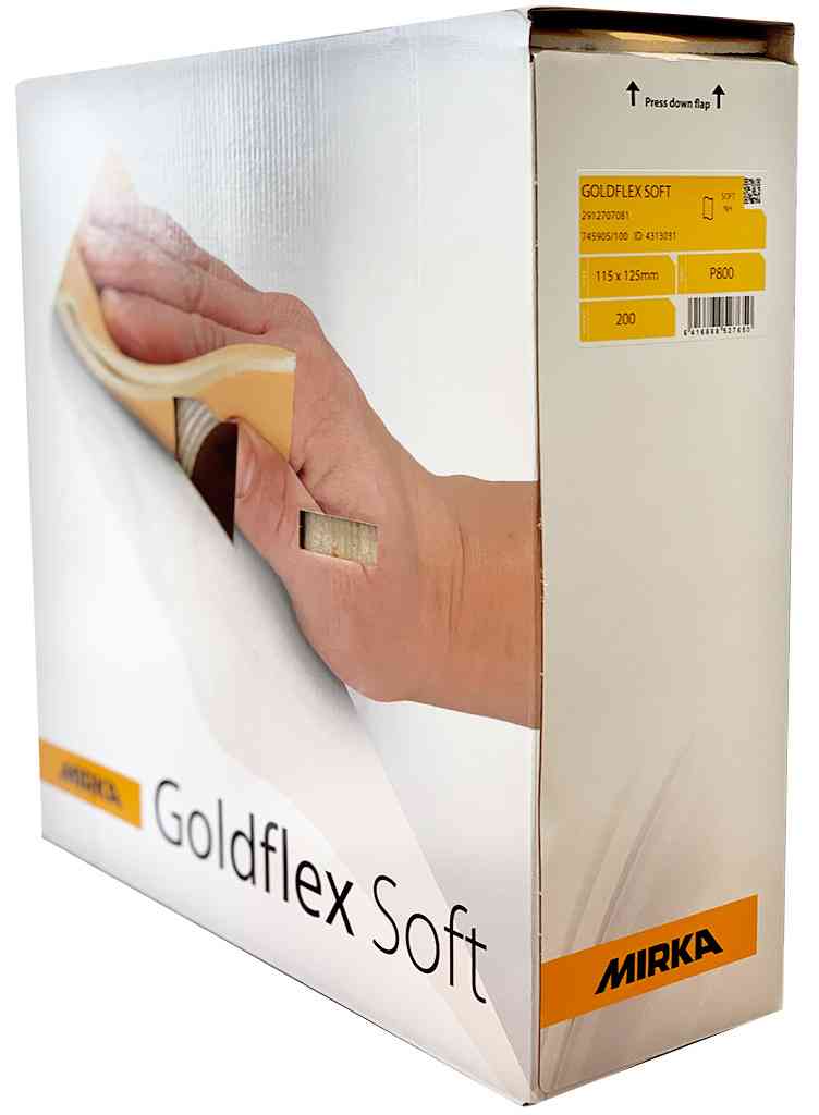 P800 rouleau abrasif sur mousse GOLDFLEX SOFT pré-découpé 