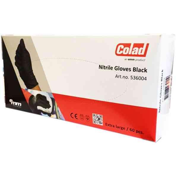 Taille XL - 60 gants en nitrile noir 