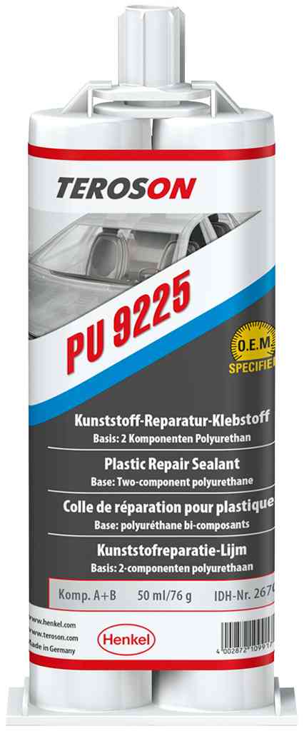 Colle pour réparation plastique PU gris foncé - cartouche 50ML 