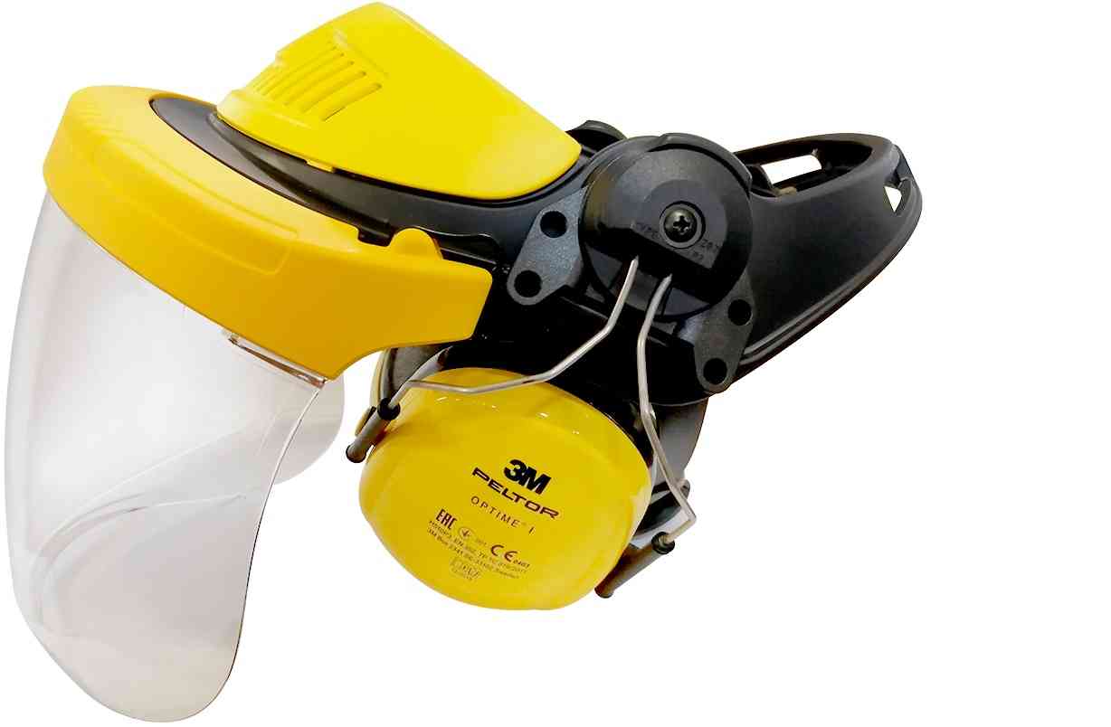 Ensemble de protection G500 jaune avec visière et casque de protection auditif 