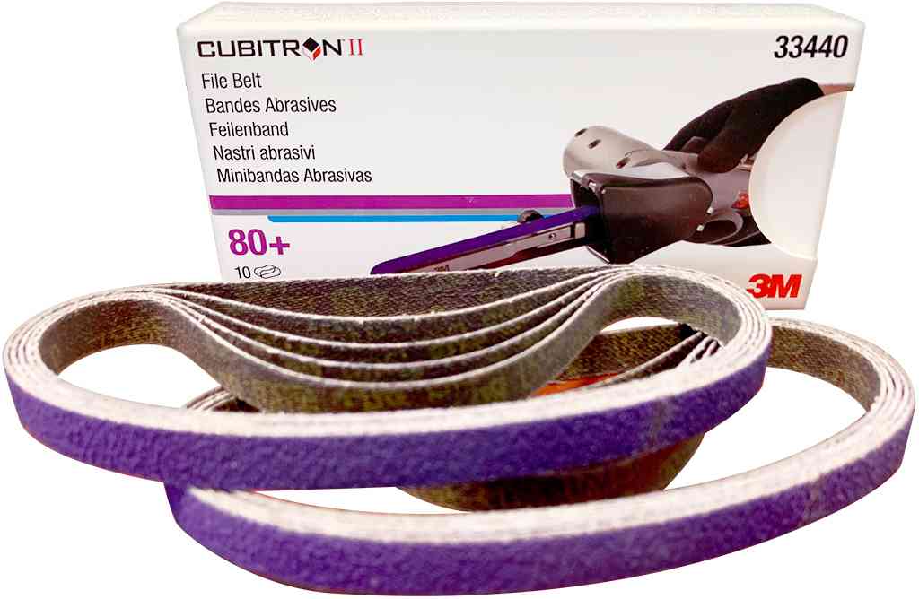 P80+ 10 bandes abrasives 10mm x 330mm Cubitron II   