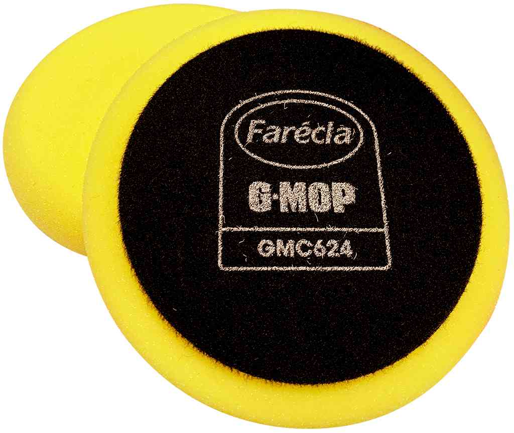 ETAPE 2, 2 mousses de polissage hybrides G MOP jaunes - diam 150 mm 