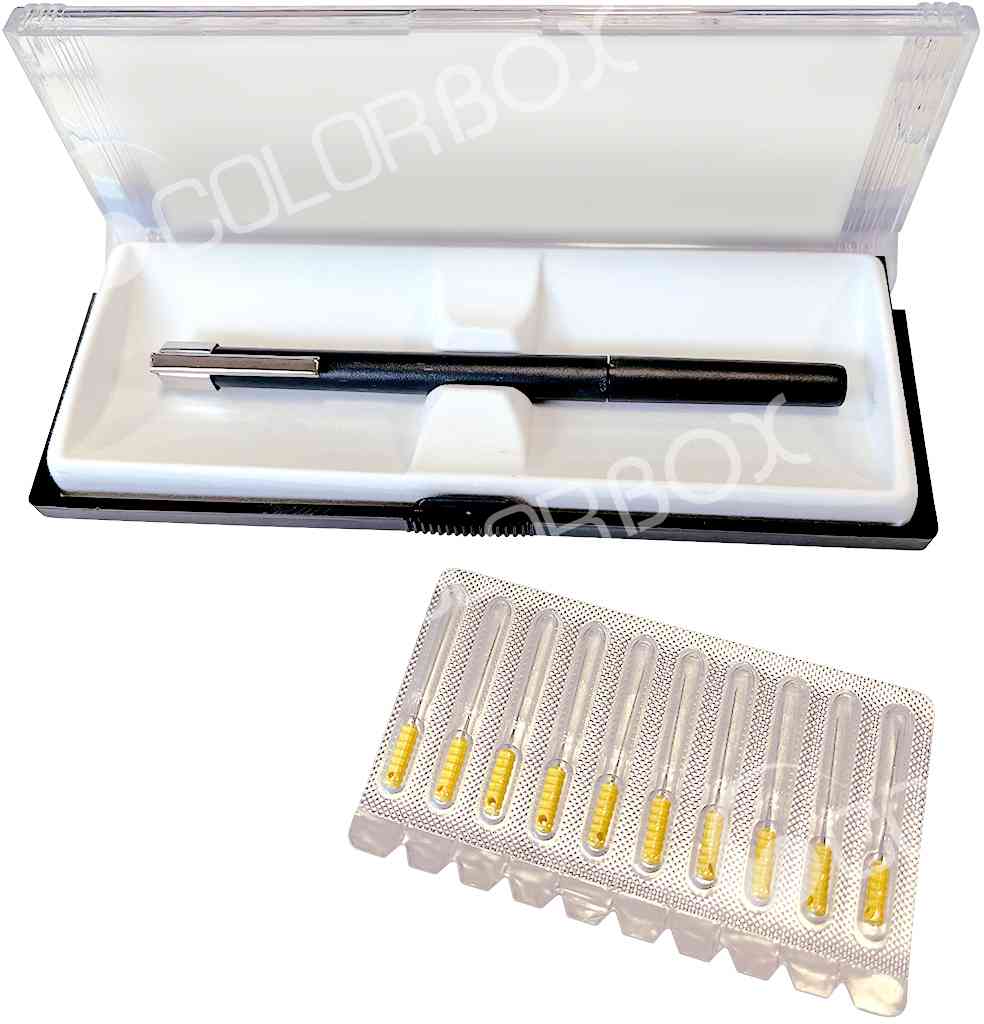 Set stylo et 10 aiguilles anti poussière 