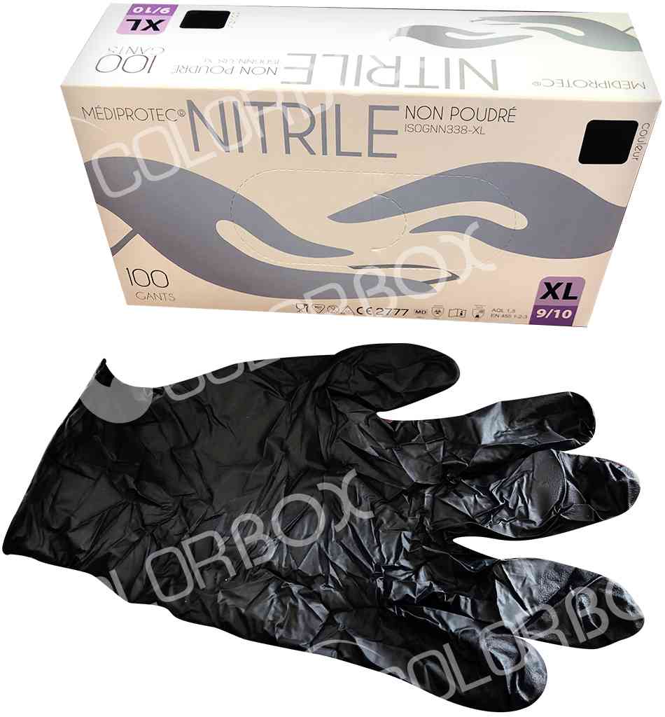 Boîte de 100 gants en nitrile taille XL 