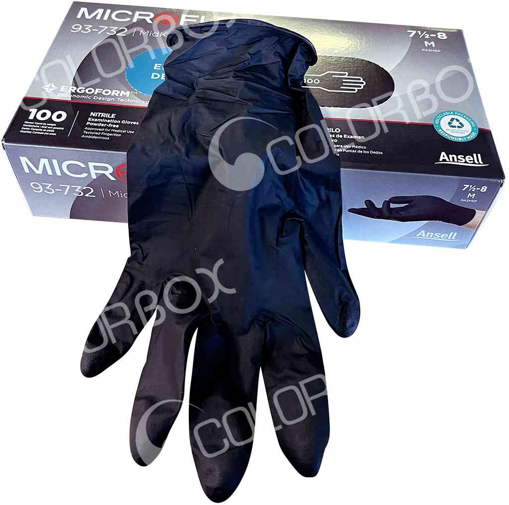 Taille M - 100 gants en nitrile noir 