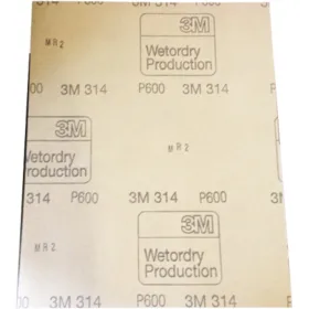 P600 230x280mm 25 feuilles papier abrasif à l'eau Wetordry